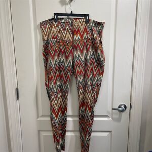 Space Girlz Women's Chevron Knit, Cotton Pants Multicolor Size 18 Casual (sku336